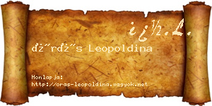 Órás Leopoldina névjegykártya
